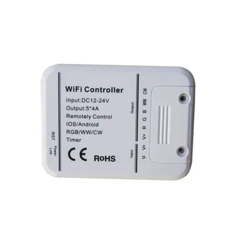 Led RGB kontrolieris/WW/CW Wifi 5channels,16Million krāsas viedtālrunis, kontrolēt mūziku un taimera režīms magic mājas wifi led kontrolieris