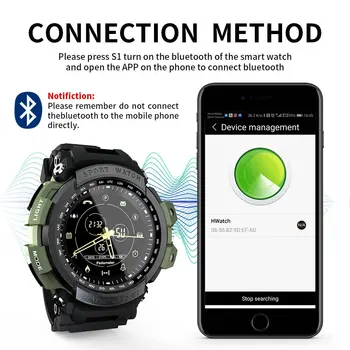 LOKMAT Sporta Smart Skatīties Profesionālo 5ATM Ūdensizturīgs Bluetooth Zvanu Atgādinājumu Digitālo Vīriešu Pulkstenis SmartWatch ios un Android
