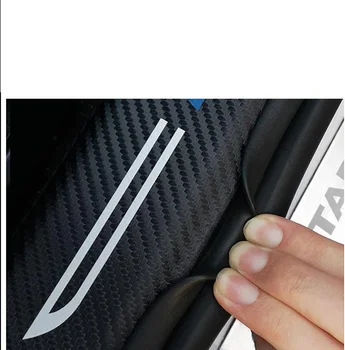 Lsrtw2017 Šķiedras Ādas Auto Palodzes Uzlīme Slieksni Mat Mitsubishi Outlander Sport Asx RVR 2011-2019 Piederumi Auto Stils