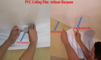 Mazo PVC Profilu PVC Iestieptie Griesti Filmu
