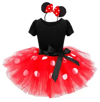 Meitenes Kleita Vasaras Meitene Baby Toddler Minnie Mickey Karikatūra Kleitu Bērni Puse Dzimšanas Dienu Baleta Apģērbu Cute Princese Kleitas