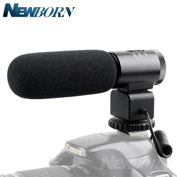 MIC-02 3.5 mm Ierakstīšanas Mikrofons Digitālo SLR Kameru Stereo Mikrofons priekš Canon Nikon Pentax Olympus un Fuji
