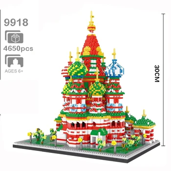 Mini Bloki Arhitektūras Modelis, Maza Ēka, ķieģeļu sērija Balody Dimanta Rotaļlietas Katedrāle Saderīgu Pilsētas rotaļlieta bērniem, dāvanu