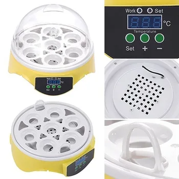 Mini Digitālo 7 Olu Inkubators Automātiska Temperatūras Brooder Vistas, Pīles, Putnu Olu Inkubatora 110 220V Ferma Mājputnu Inkubatoru Mašīna