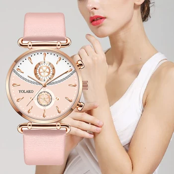 Modes sieviešu ādas rokas pulksteņi luksusa analog biznesa dāmas, kvarca pulksteņi augstas klases zīmolu dāmas eleganta kleita pulksteņi