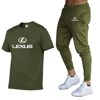 Modes Vasaras Vīriešu T Krekli Lexus Automašīnas Logo Drukāt HipHop Gadījuma Kokvilnas ar Īsām Piedurknēm augstas kvalitātes T-krekls, bikses, uzvalks, Vīriešu Apģērbs