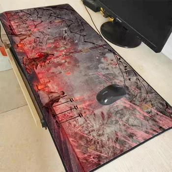 MRG Demon Slayer Kimetsu Nav Yaiba Lielu peles paliktnis Dabas Mouse Pad Anti-slip Spēļu Peles Paklājs ar Bloķēšanas Malas Spēlētājs