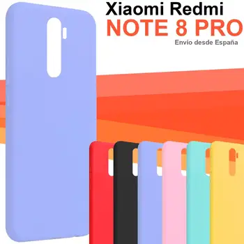 Mīksto šķidro silikonu gadījumā Saderīgs ar Xiaomi Redmi Piezīme 8 Pro ne-8 elastīgas, zils, rozā, sarkans piegāde no Spānijas