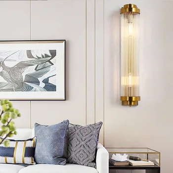 Mūsdienu Stikla Bēniņi Eju Sienas spuldzes E14 LED Dzīvojamā istaba Guļamistaba Sienas Sconce Zelta Black Metal Surface Mount