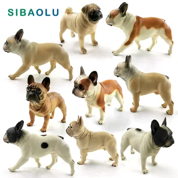 New Bulldog Simulācijas Saimniecības gudrs Suns statuetes Dzīvnieku modelis Diy mājas dekoru miniatūra pasaku dārzu dekorēšana aksesuāri, mūsdienu