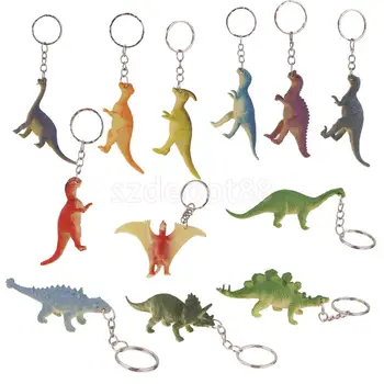 Pack of 2 12pcs Atslēgu, Gredzenu Keychain ar Dinozauru Kulons