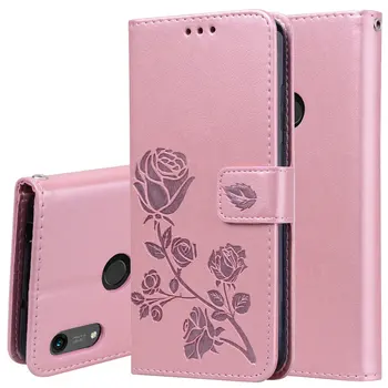 Par Huawei Y6s Flip Case JAT-L21 JAT-L 23 3D Rožu Elegants Ādas Maks, Vāks Huawei Y 6S Y6 S Y 6 S Luksusa Lietu Triecienizturīgs