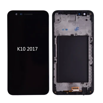 Par LG K10 2017 M250N X400 LCD displejs ar Touch Screen Digitizer LCD LG K10 2017 K20 Plus M250 M250DS ar rāmi