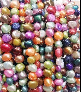 Patiesu AAA Dabas Pērle 6MM krāsains baroka saldūdens pērļu zaudēt krelles DIY dāvanu vienu dzīslu Caurums Aptuveni 1mm 37CM 15