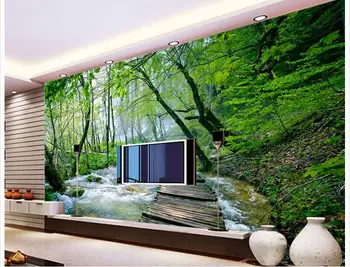 Pielāgot 3d photo 3d tapetes sienu gleznojumi tapetes maz plūsma shuimu iestatījumu sienas piestātne koku 3d tapetes dzīvojamā istabā