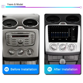 Podofo 2din auto radio Android Auto Multimedia Player Ford Focus Exi MT 2004. - 2011. gads 2din GPS autoradio dubultā ekrāna automašīnas stereo