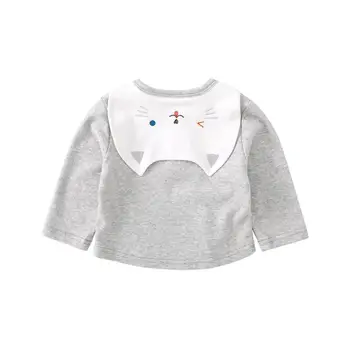 Pureborn Bērniem, Bērniem Krekls Pavasara Rudens Puika Kokvilnas Topi Baby Girl Blūze Drēbes Ar Garām Piedurknēm Ikdienas Valkāšanai