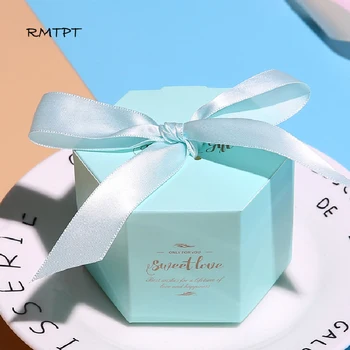 RMTPT 50gab Jaunu Četrās Krāsās Vienkārši Konfekšu Kastes Tiffany Blue vienkrāsainu Dāvanu kastē BabyShower Favor Kastes kāzu dod priekšroku un dāvanas