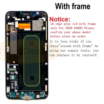 Samsung Galaxy S6 Malas Plus LCD G928 G928F Displejs, Touch Screen Montāža Nomaiņa 5,7