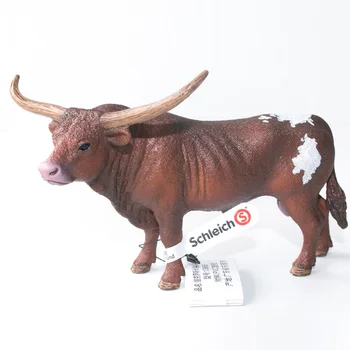 Schleich Saimniecību Dzīvi Dzīvnieki Attēls Plastmasas Rotaļlietu Texas Longhorn bull #13866 Jaunas