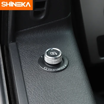 SHINEKA Auto Atpakaļskata Spogulī, Kontroles Regulēšanas Slēdzis Melns, Gredzena uz Alumīnija Sakausējuma Piederumi Ford Mustang 2009. - 2013. gadam