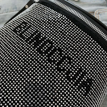 Sieviešu messenger bag Spīd Rhinestone somas sieviešu modes mīkstas ādas somas sievietēm ir 2021. liela pleca soma dāmas