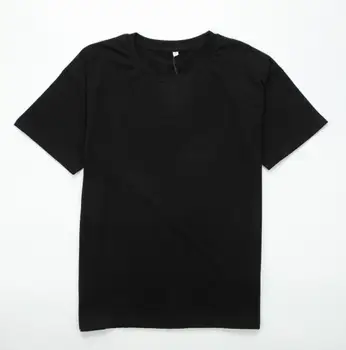 Sieviešu īsām piedurknēm T-krekls melns vasaras t-krekls brīvs savvaļas vienkāršu gadījuma T-krekls