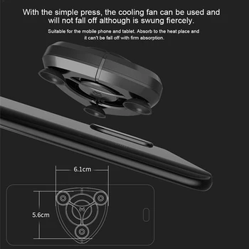 Smart Tālrunis, Radiatoru Universālā Ātri Dzesētāja Ventilatoru iPhone 11 Samsung, Huawei USB Strāvas Izslēgšanas Siltuma Reduktoru Tālruņa Turētājs, Ventilators Turētājs