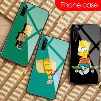 Smieklīgi Bart Simpson zēni Telefonu Gadījumā Rūdīta Stikla XiaoMi 8SE 6 8lite MIX2S 3. Piezīme Redmi, Ņemiet vērā, 7 5 4 Redmi 6A 5Plus 4X