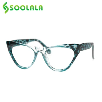 SOOLALA Cat Eye Lasīšanas Brilles Sieviešu Modes Jaunas, Leoparda Raksts Cateye vecuma tālredzība Brilles Brilles Lasījumā +0.5 4.0