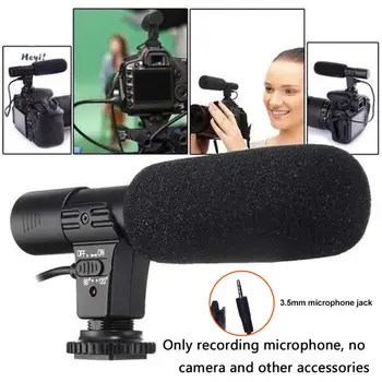 Stereo Ierakstīšanas Mikrofons, Kondensatora Mikrofons DSLR Fotokameru, DATORU, Dators, Tālrunis, tālruņa DSLR kameras