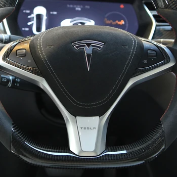 Stils Automašīnas Stūres Apdare Segtu Sportiskā Modifikācija, Uzlīmes, Piederumi Tesla Model S Model X