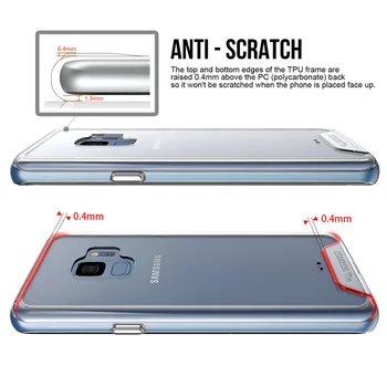 TOIKO Chiron Pārredzama Samsung Galaxy S9 Aptver tos Gadījumus, Triecienizturīgs Hybrid PC TPU Bufera Kritums Aizsardzības Mobilā Telefona Apvalks