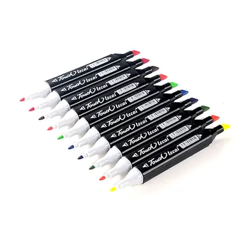 TouchLecai 30/40/60/80 krāsu double-galvas pildspalvas marķieri uzstādīt skiču otu, pildspalvu, zīmējumu, komiksu animācijas projektēšanas mākslas piederumi mākslas specia