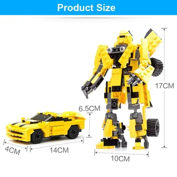 Transformācijas Serie Celtniecības Blokus Uzstādīt Robots Automašīnas Kravas automašīnu Modeli Deformācijas Gudi Toy boy dāvanu