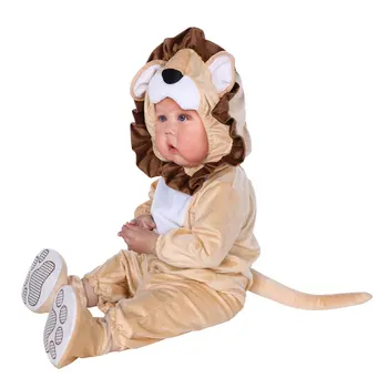 Umorden Halloween Karnevāla Tērpi Toddler Jaundzimušo Bērnu un Dzīvnieku Lauvas Kostīms Cosplay Baby Meitene Zēns Masku Jumpsuit