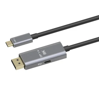 USB-C Displayport Cable 8K@60HZ 4K@144HZ Tipa C 3.1, lai DP 1. 4 Adapteri Pd Ātru Lādētāju Macpro HUD Displeja, 1M
