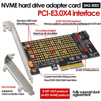 UTHAI Pievienot Uz Kartes NVME Adaptera Karti M. 2 PCI-E 3.0X4 ātrgaitas Datoru Paplašināšanas Karti M2 NGFF M Taustiņu SSD Konversijas Karte