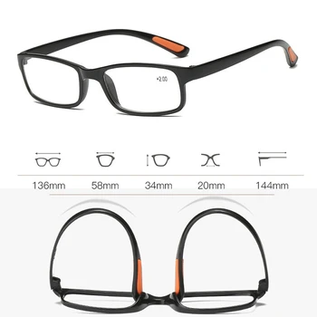 VCKA TR90 Sievietēm, Vīriešiem, Lasīšanas Brilles, ultra-light Sveķu Materiāls Sieviete Vīrietis Presbyopic Ērti valkāt Brilles +1.0 līdz +4.0