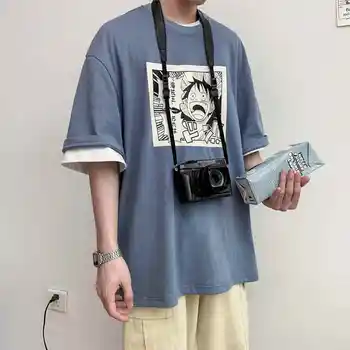 Viens Gabals Karikatūra T krekls gadījuma tshirt homme streetwear cilvēks Sieviešu t-krekls zēnu drēbes anime vasaras top tees Luffy T Krekls Vīriešu