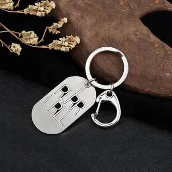 WAWFROK 2020. gadam Nerūsējošā tērauda atslēgu piekariņi Vīriešu/sieviešu keychain