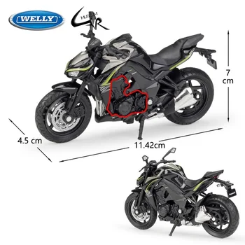 Welly 1:18 Kawasaki Z 1000 R 2017 Metāla Lējumiem Mēroga Modeļa Motociklu Komplekta Displeja Kolekcijas Dāvanu Rotaļlietas
