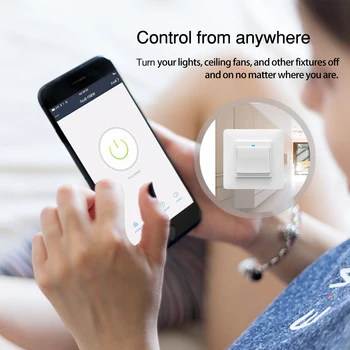 WiFi DE ES Smart Spiediet Pogu Slēdzis 2-Way Multi-control 1/2/3 Banda Noņemams Smart Dzīves Tuya App Darbu ar Alexa, Google Home