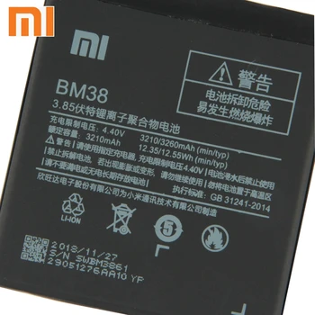 Xiao Mi Xiaomi BM38 Tālruņa Akumulatora Xiao mi 4S M4s 3260mAh BM38 Oriģinālo Rezerves Akumulators + Rīks