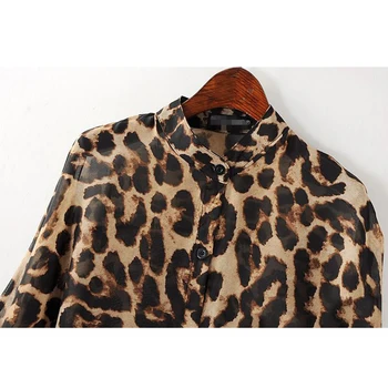 XITAO Tendence Leoparda Šifona Kreklu Plus Lieluma Zaudēt Nelegālo Bat Piedurknēm Plānas Sievietēm, Topi Modes Pavasara Vasaras Blūzes XJ4287