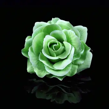 Zaļā 12cm Samta Rožu Ziedu Galvas Mākslīgā Simulācijas Rožu DIY Kāzu Dekori Ziedi Brīvdienu Cepure, Kurpes, Piederumi, 5 gab