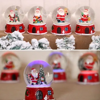 Ziemassvētki Sveķu Mūzikas Sniega Stikla Santa Claus Kristāla Bumbu, Bērnu Sniega Bumbu, Kristāla, Music Box, Ziemassvētku Un Jaunā Gada Dāvanas