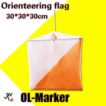 Āra orientēšanās ol-stabs, karogu/kontroles karoga Virziena kross banner 30X30cm par orientēšanās