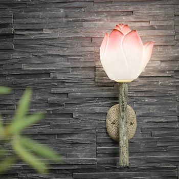 Ķīnas radošo eju koridorā, kāpņu gaitenī lampas guļamistabas gultas verandas sienas gaismas mākslas Lotus Restaurant hotel lampas krūšturis sconce