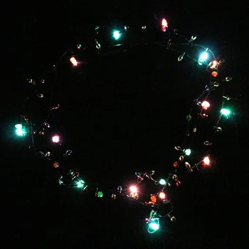 1 Gab. Mini Mirgo Gaismas-līdz Mirgo Ziemassvētku Gaismas, Kostīmu Kaklarota 8 LED Spuldzes MJJ88